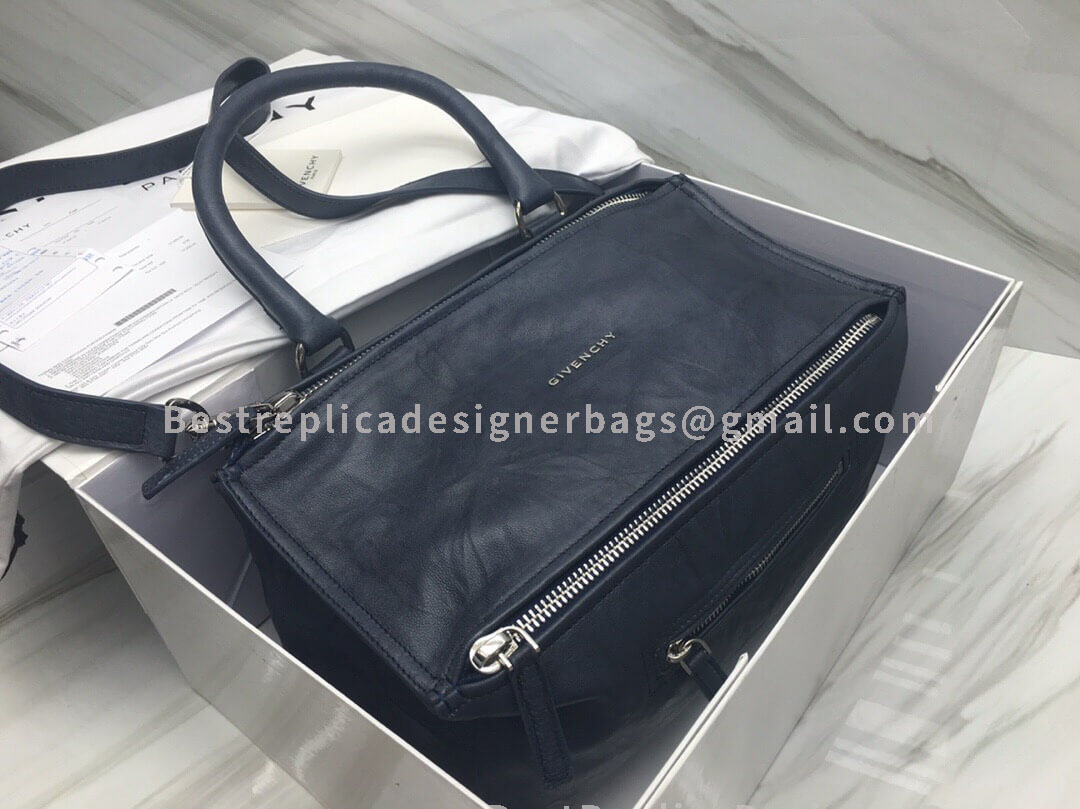 Givenchy Small Pandora Bag In Aged Leather Blue SHW 1-28608